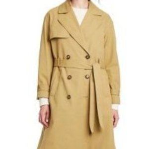 Nili Lotan x Target Pleated Back Tan Trench Coat Size Large